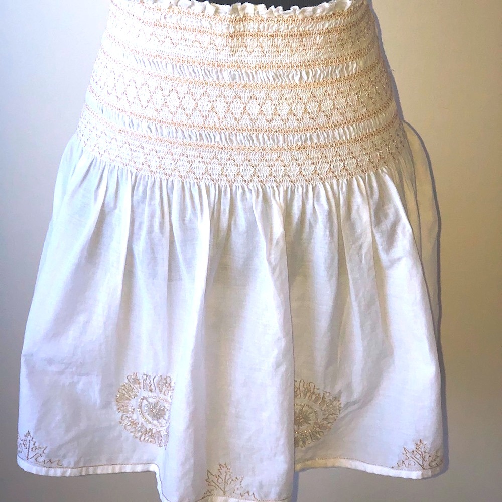 BCBGMaxAzria Beaded Mini Skirt/Top/ swimsuit coverup